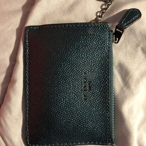 COACH coin and card keychain